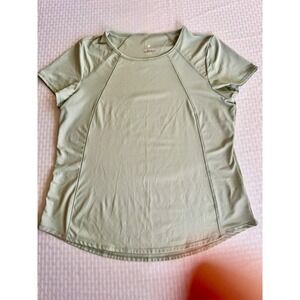 Spyder Active Womens XL Sage Green Short Sleeve Performance Workout Shirt Tee